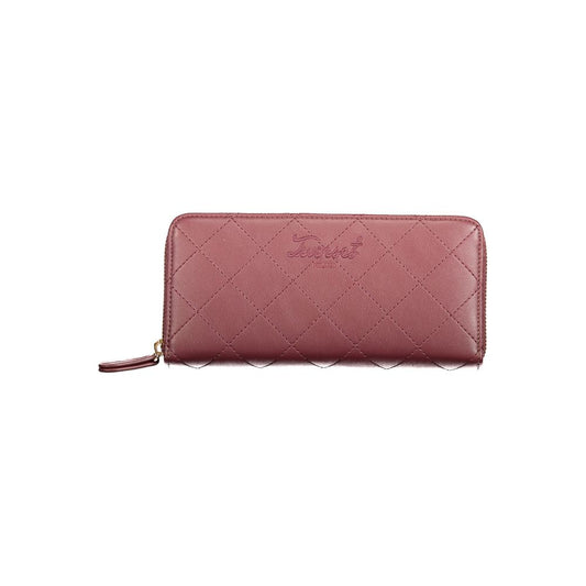 Cardholder Wallet by Twinset for women in polyethylene red presents a streamlined silhouette, showcasing the sophisticated design of the Polyethylene Cardholder Wallet collection with functional card-organization zip-around coin-purse.