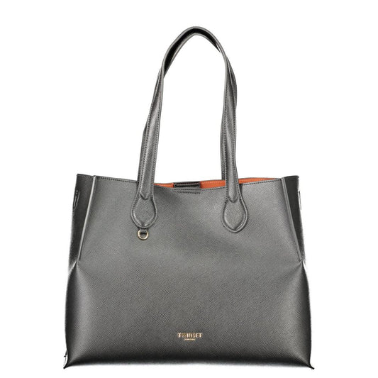 This Pouch Tote Handbag by Twinset for women in polyethylene and black presents a sculptural silhouette featuring a secure snap & zipper, ample , and versatile shoulder-strap, adjustable-strap & handle for a sculptural finish.