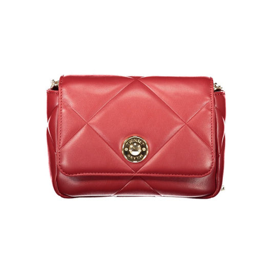 Shoulder Handbag by Twinset for women in polyethylene red features a refined silhouette, showcasing a secure snap, organized cardholder, and versatile shoulder-strap & adjustable-strap for a refined finish.