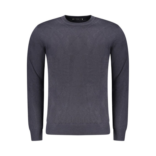 Sweatshirt by Guess Jeans for men in wool blue features an enviable silhouette, showcasing a premium and refined crew neckline for a truly enviable finish.