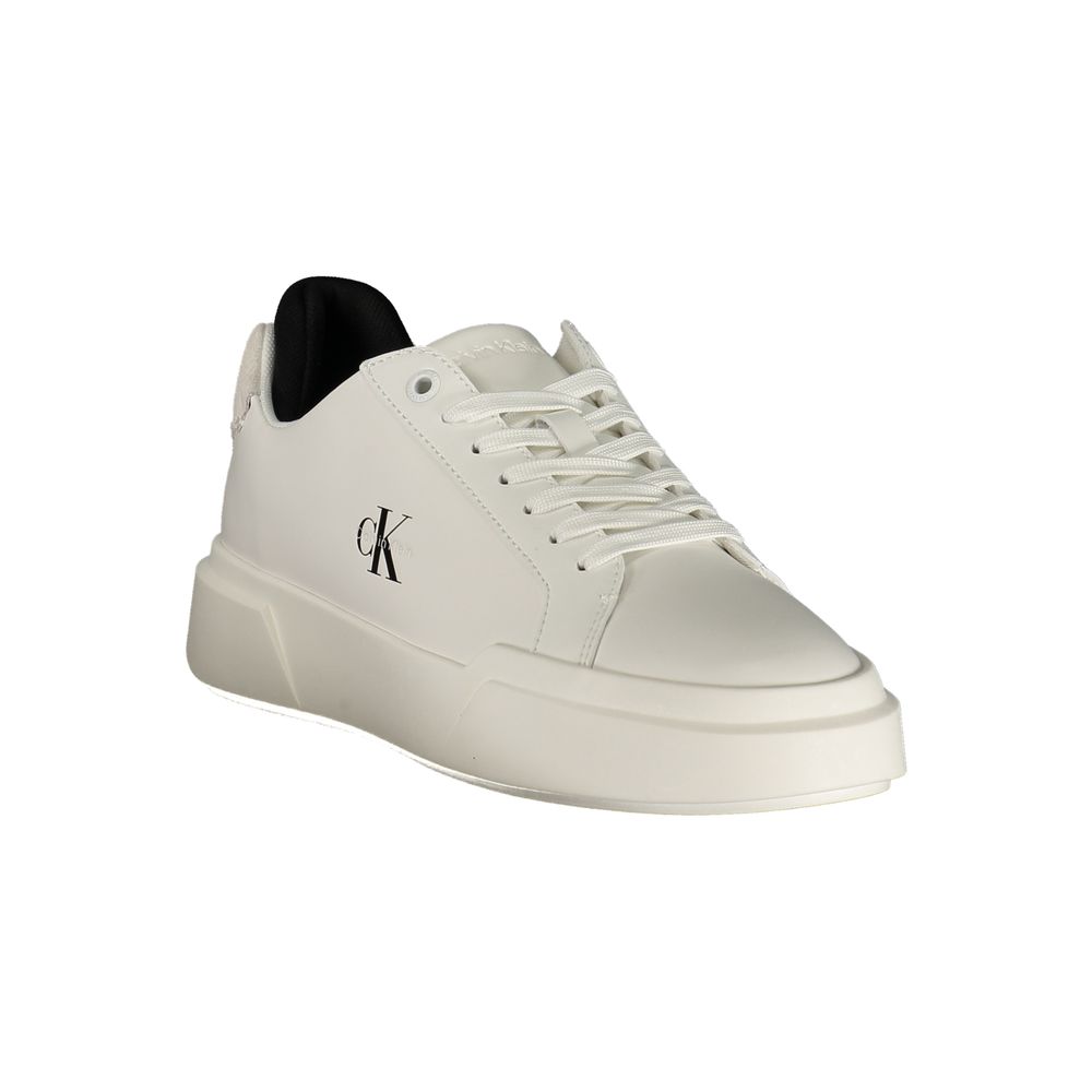 Calvin Klein White Polyester Athletic Sneakers