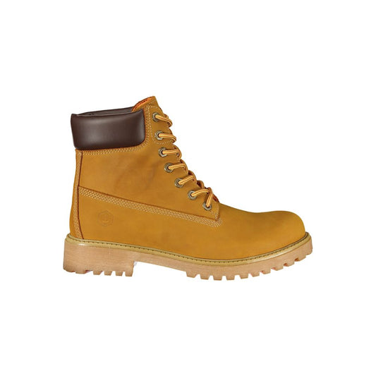 Ankle Boots by Lumberjack for men in polyester brown, yellow & print features an high-performance silhouette, showcasing the sophisticated design of the Men's Polyester Ankle Boots with a and a refined .