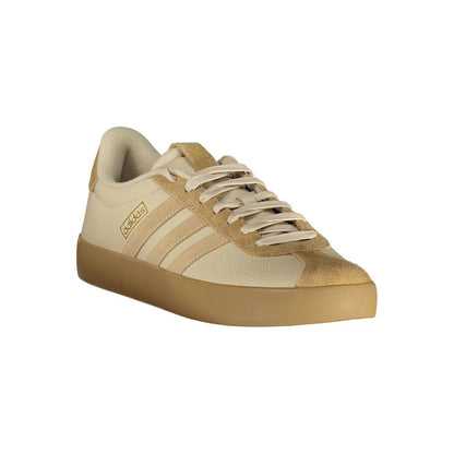 Adidas Beige Polyester Athletic Sneakers