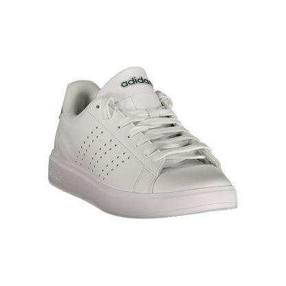 Adidas White Polyester Athletic Sneakers