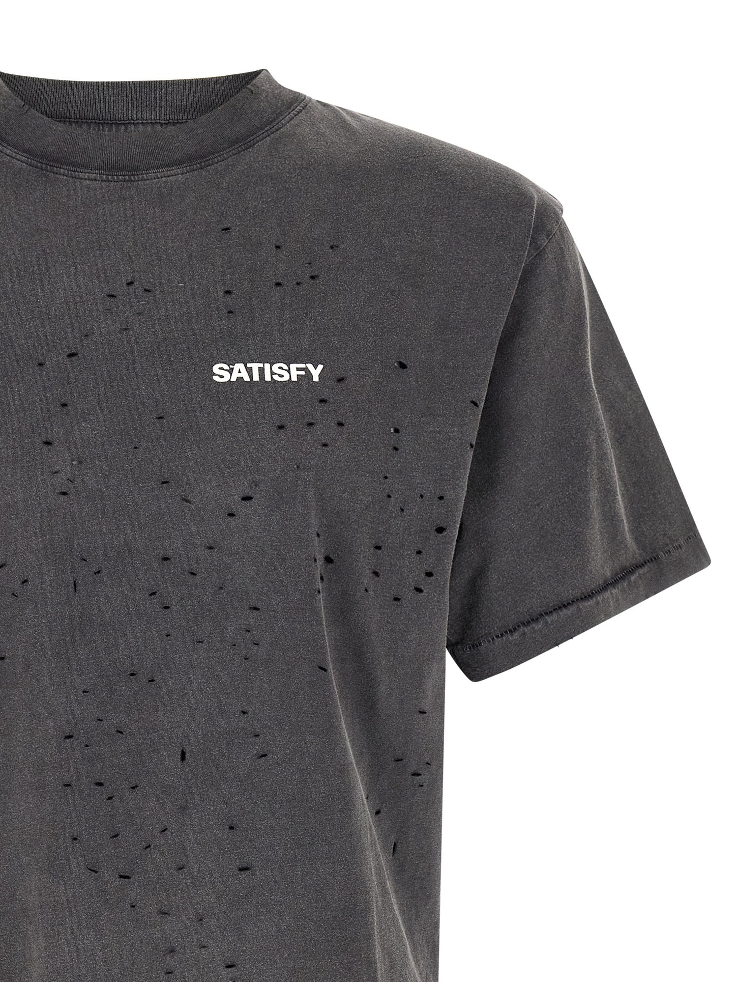 SATISFY Gray Cotton T-Shirt