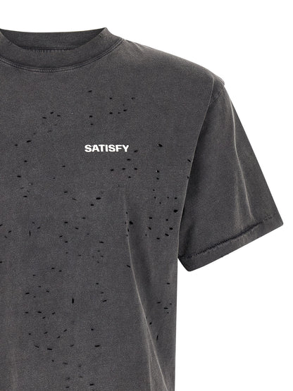 SATISFY Gray Cotton T-Shirt