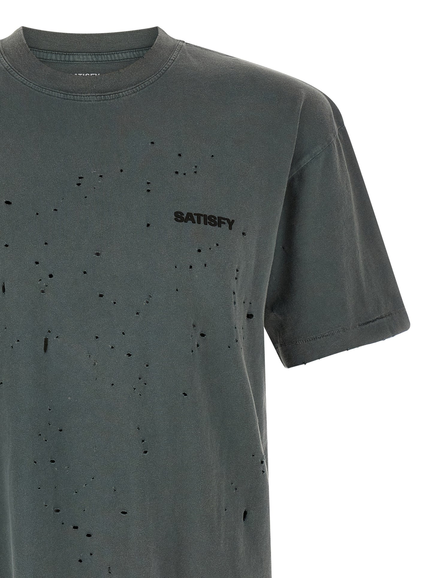 SATISFY Gray Cotton T-Shirt