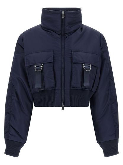 PINKO Blue Polyamide Bomber