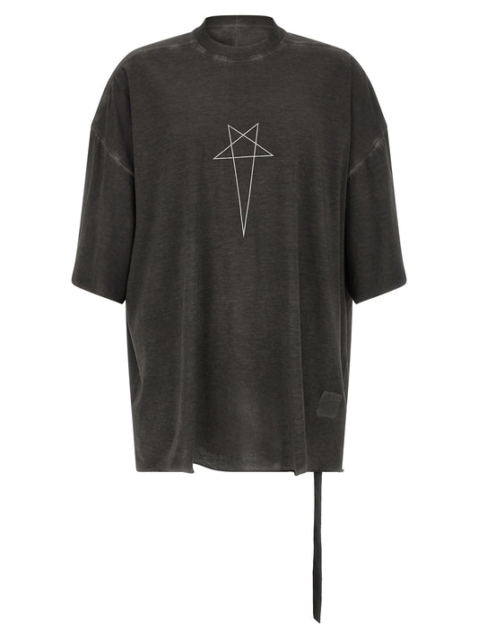 T-Shirt by DRKSHDW for men in cotton gray & print features an edgy silhouette, meticulously detailed with a sophisticated and for a truly edgy finish.