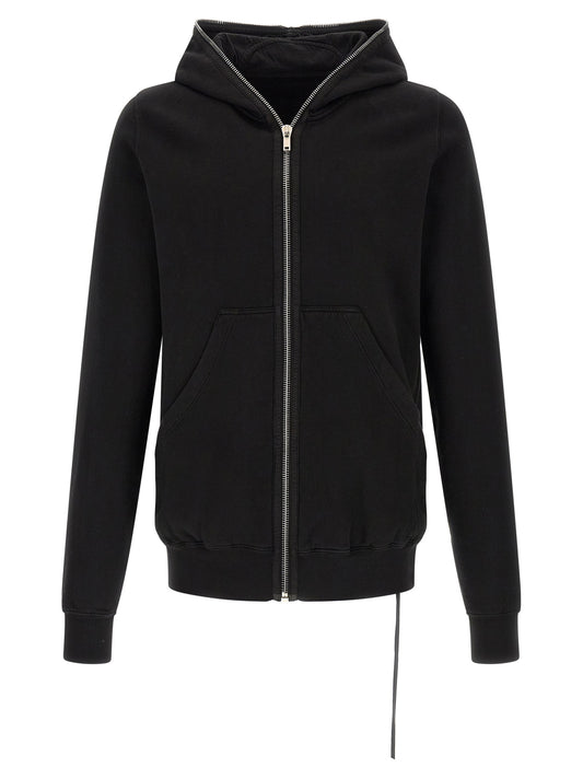 Sweatshirt Hoodie by DRKSHDW for men in cotton black, silver & signature features an luminous silhouette, showcasing a sophisticated hooded split neckline and for a truly luminous look.