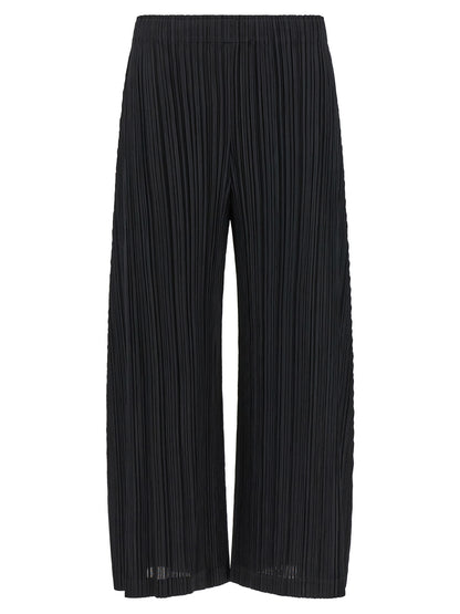 PLEATS PLEASE ISSEY MIYAKE Black Polyester Pants