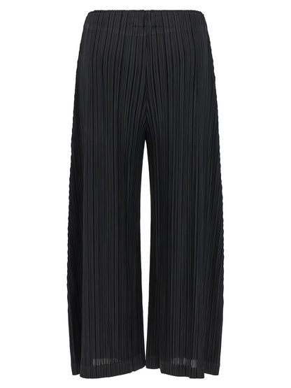 PLEATS PLEASE ISSEY MIYAKE Black Polyester Pants