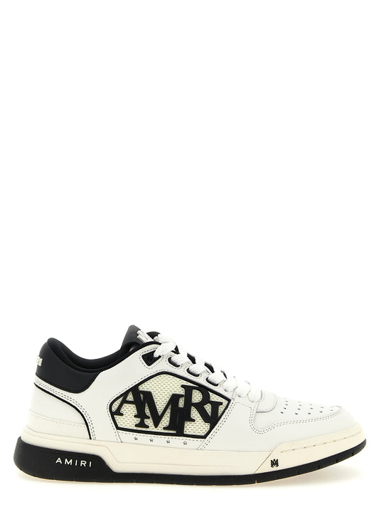 Sneakers by Amiri for men in calfskin leather & mesh bicolour, black, white & monogram features a chic design, perfectly showcasing the chic low-top style of this Star Men's Low Top Calfskin Leather & Mesh Sneakers.