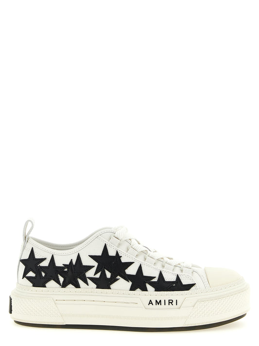 Sneakers by Amiri for women in cotton black & white features an versatile design from the Star Women's Low Top Cotton Sneakers collection, highlighting a versatile low-top style for a premium, high-fashion look.