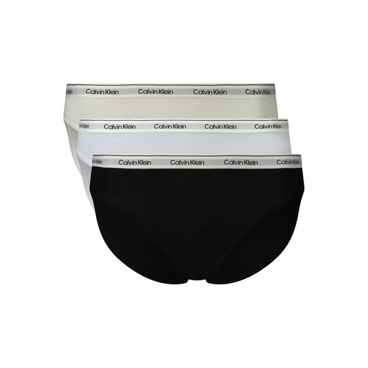 Underpants by Calvin Klein for women in stretch cotton black, light-blue & white features an chic silhouette from the Women's Stretch Cotton Underpants collection, showcasing a sophisticated fit and chic design.
