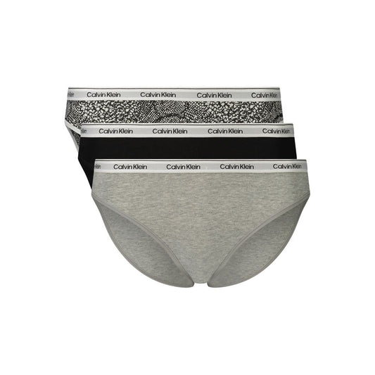 Underpants by Calvin Klein for women in stretch cotton black, gray & patterned features an chic silhouette from the Women's Stretch Cotton Underpants collection, showcasing a sophisticated fit and chic design.