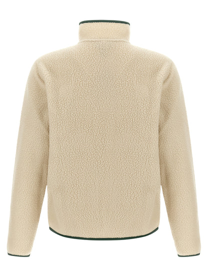 Overcoat by PATAGONIA for men in polyester beige & dark-green features a contemporary silhouette showcasing a contemporary wrap neckline and refined pockets for a sophisticated finish.