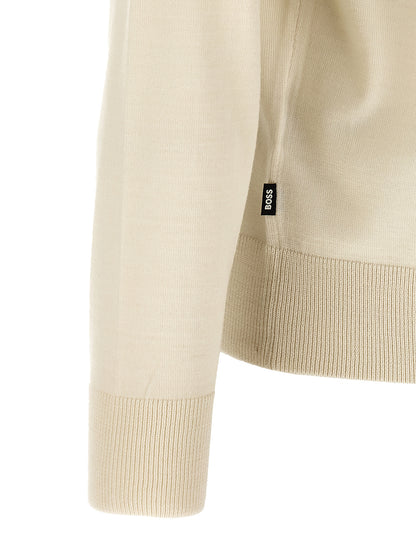 Hugo Boss Beige Virgin Wool Cardigan