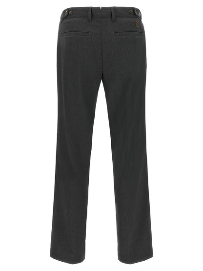 Incotex Gray Polyester Dress Pants