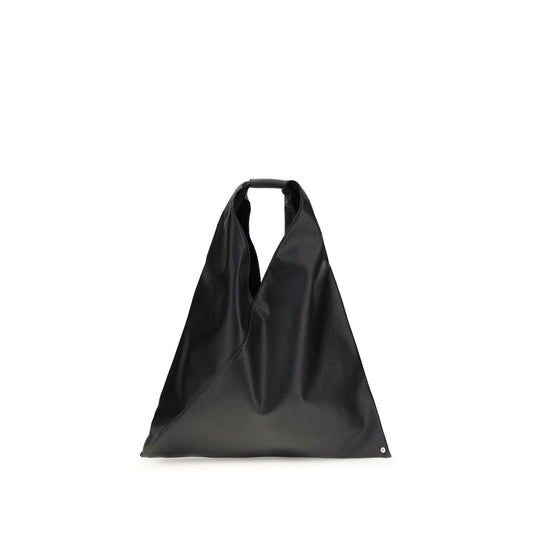 Handbag by MM6 for women in polyethylene faux leather black features a exquisite silhouette, showcasing a secure snap & button and exquisite with versatile handle for a exquisite finish.