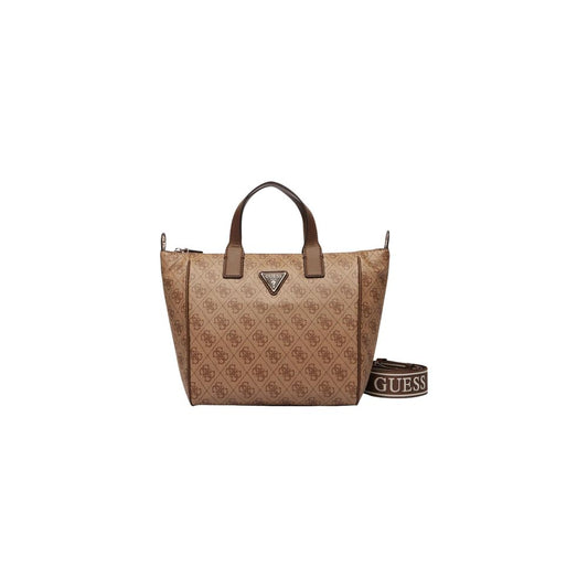 Large Shopper Handbag by Guess for women in polyethylene & polyurethane white & patterned features a contemporary silhouette, showcasing a secure zipper, ample , and contemporary shoulder-strap, adjustable-strap & handle for a sophisticated look.