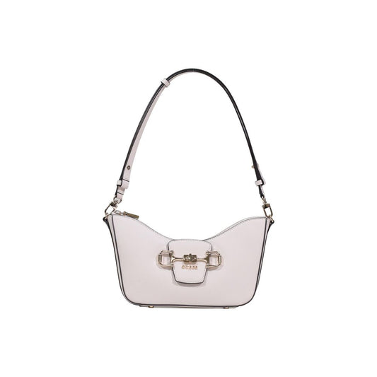 This Medium Shoulder Flap Handbag by Guess for women in polyethylene & polyurethane and pink & signature presents a sculptural silhouette featuring a secure flap & clasp, ample , and versatile shoulder-strap & adjustable-strap for a sculptural finish.