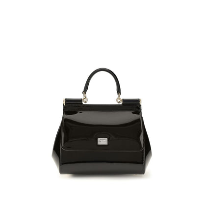 Dolce & Gabbana Black Calf Leather Bos Taurus Shoulder Bag
