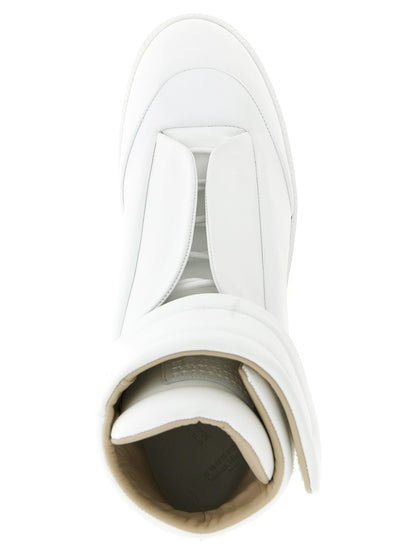 Maison Margiela White Calfskin High Top Sneakers