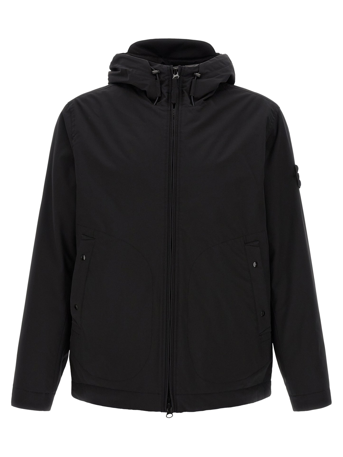 Stone Island Black Polyester Shell Jacket