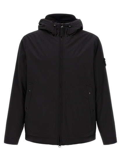 Stone Island Black Polyester Shell Jacket