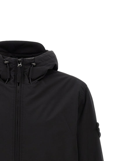 Stone Island Black Polyester Shell Jacket