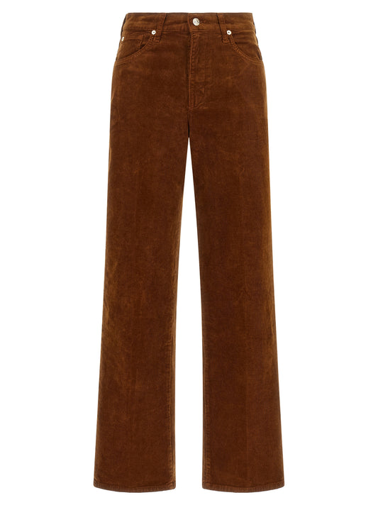 Casual Pants by 7 For All Mankind for women in corduroy cotton modal & polyester brown features a polished silhouette with a polished straight, reaching a polished long and finished with a polished .