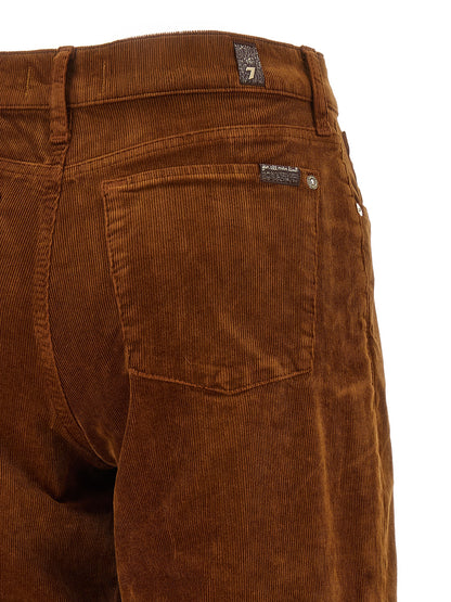 7 For All Mankind Brown Cotton Casual Pants