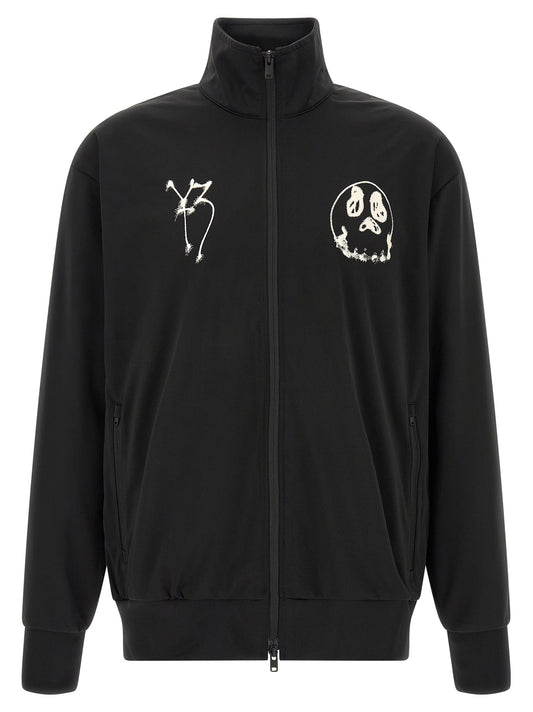 Sweatshirt by Y-3 for men in canvas polyester & polyethylene black & white features an exquisite silhouette, showcasing and high-neck neckline details for a exquisite look.