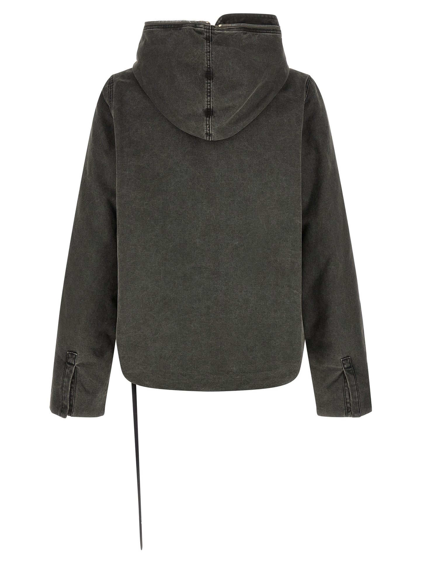 DRKSHDW Gray Cotton Full-Length Jacket
