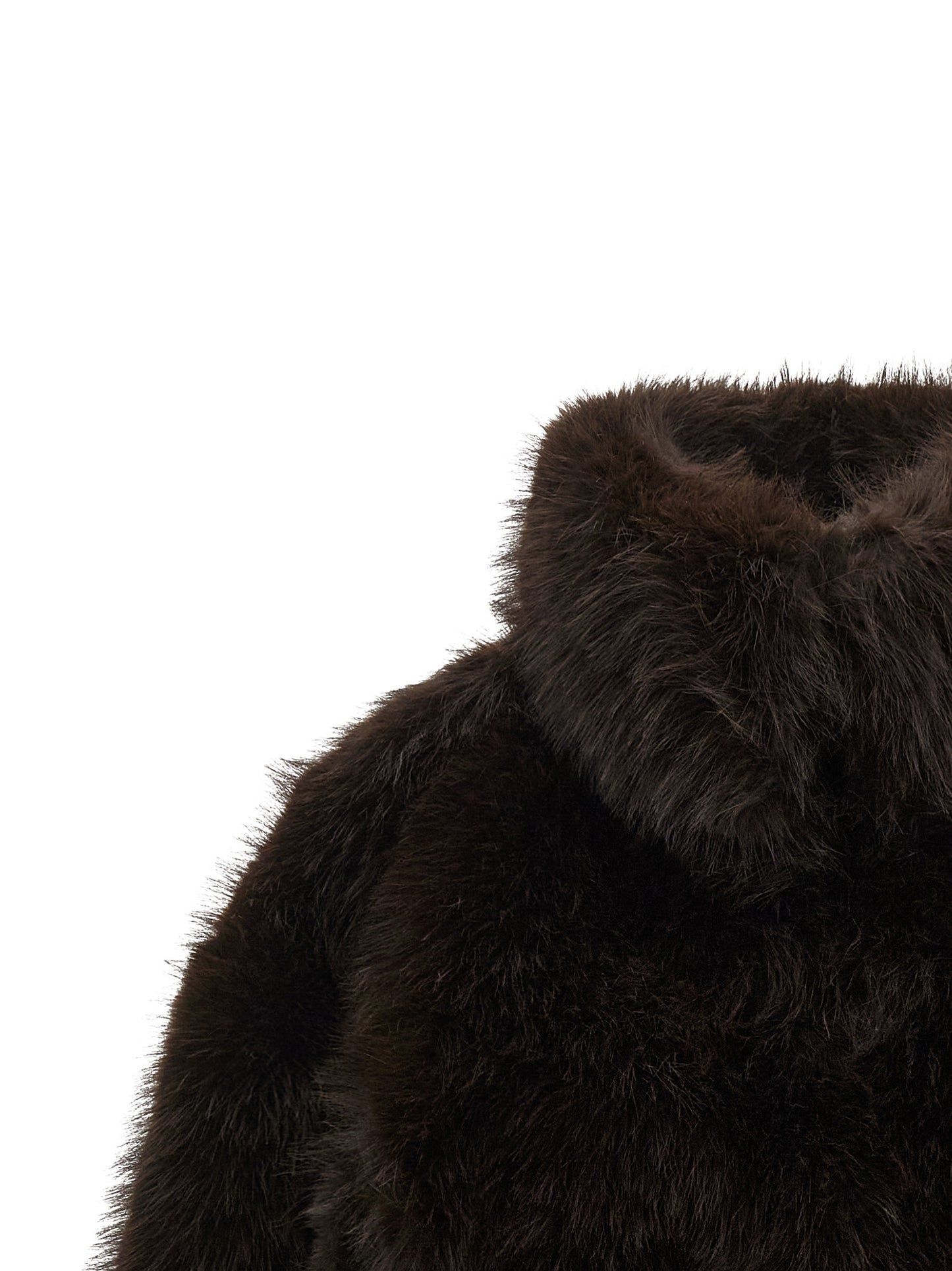 ROTATE BIRGER CHRISTENSEN Brown Polyester Coat