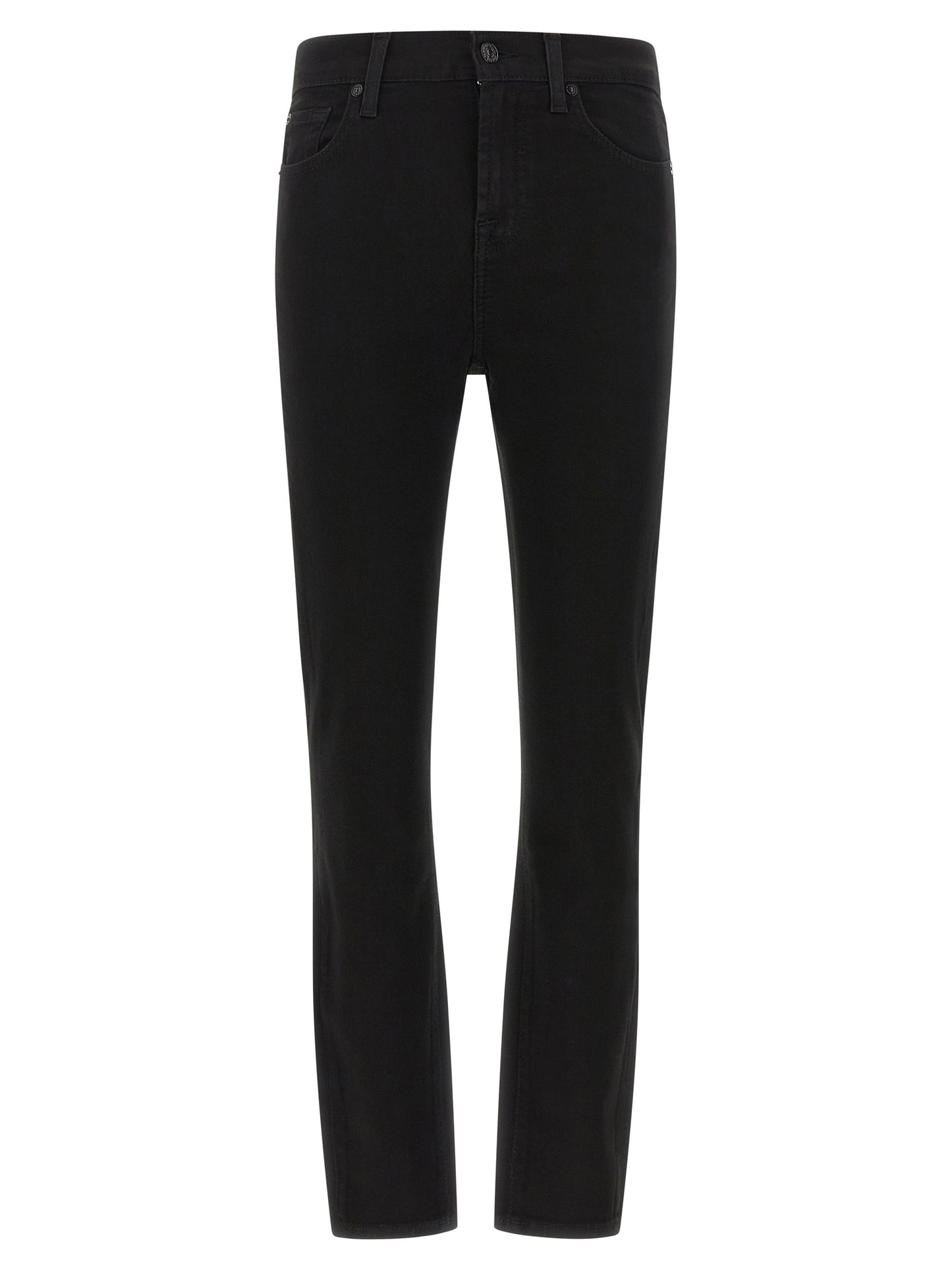 7 For All Mankind Black Cotton Skinny Jeans