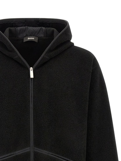 LAMINAR Black Polyester Shell Jacket