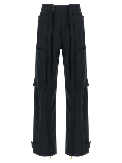 Darkpark Blue Polyester Cargo Pants