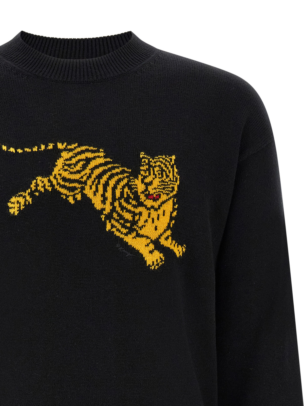 Sweatshirt by Kenzo for men in cotton black & yellow features an enviable silhouette, showcasing a premium and refined for a truly enviable finish.