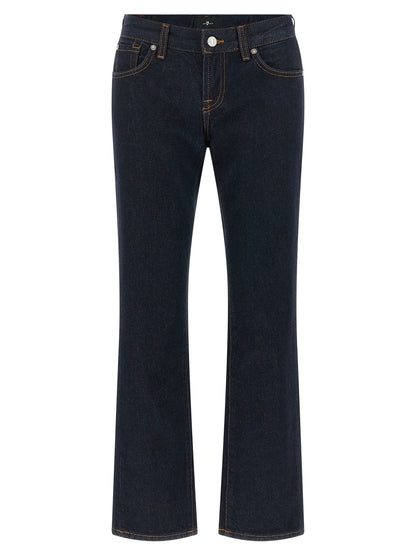 7 For All Mankind Blue Cotton Bootcut Jeans
