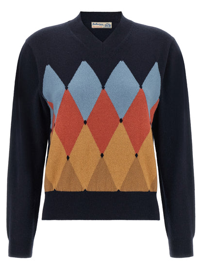 Ballantyne Blue Cashmere Cardigan