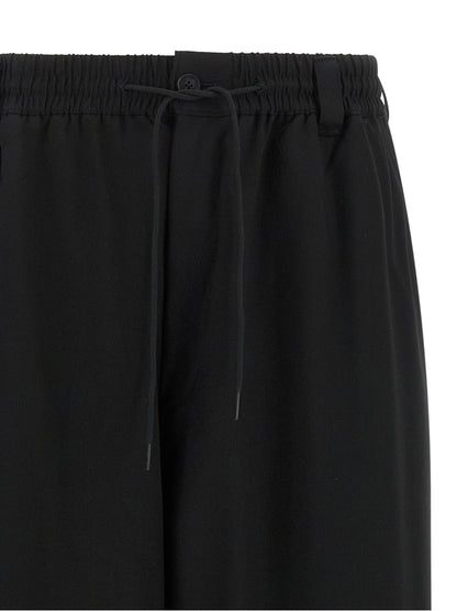 Y-3 Black Wool Casual Pants