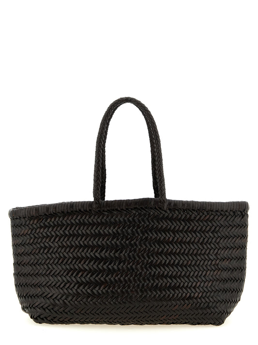 Shoulder Bag by Dragon Diffusion for women in bamboo calfskin & metal brown, chevron & signature features a effortless chic silhouette with a secure , ample , and versatile shoulder-strap & handle for a effortless chic finish.