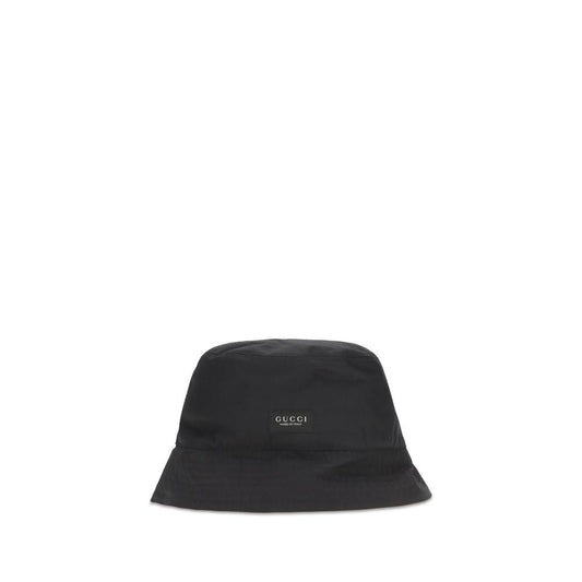 Bucket Hat by Gucci for men in polyamide cotton canvas black & signature features an cosmopolitan chic silhouette, showcasing the cosmopolitan chic design of the Polyamide Cotton Canvas Bucket Hat collection with a sophisticated cosmopolitan chic finish.