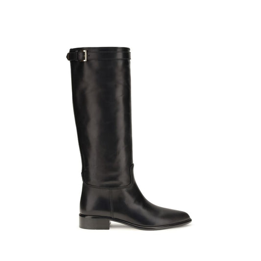 Prada Women's Bos Taurus Calf Leather Ankle Boots - Black