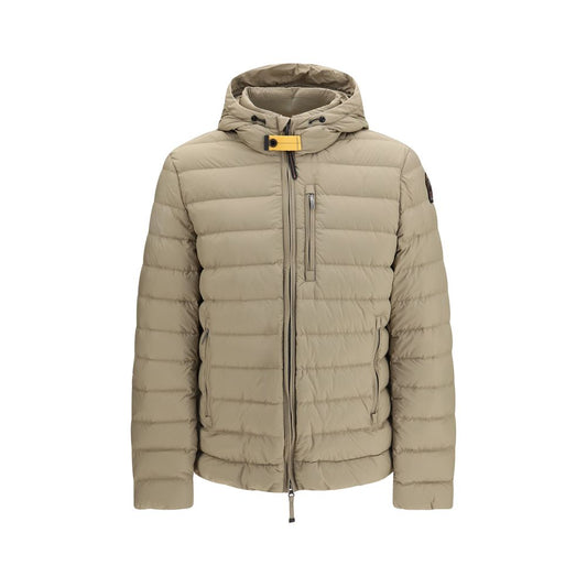 Hooded Puffer Jacket by Parajumpers for men in duck down polyamide & polyester bicolour & signature presents a effortlessly chic silhouette, showcasing a sophisticated hooded neckline and premium pockets, hooded & insulated for a truly effortlessly chic finish.