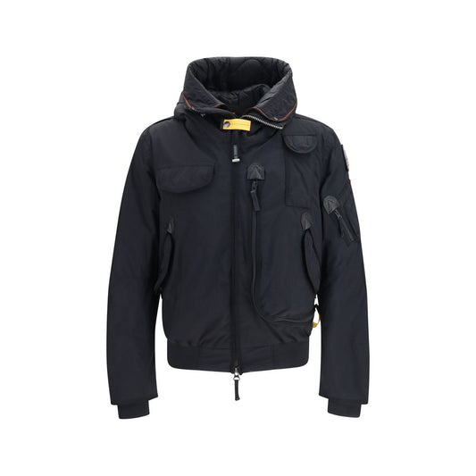Hooded Bomber Jacket by Parajumpers for men in polyamide black features a city-ready silhouette, detailed with pockets & hooded and a city-ready hooded neckline.