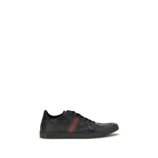 Sneakers by Gucci for men in bos taurus calf leather black & signature features an versatile design from the Gg Men's Low Top Bos Taurus Calf Leather Sneakers collection, highlighting a versatile low-top style for a premium, high-fashion look.