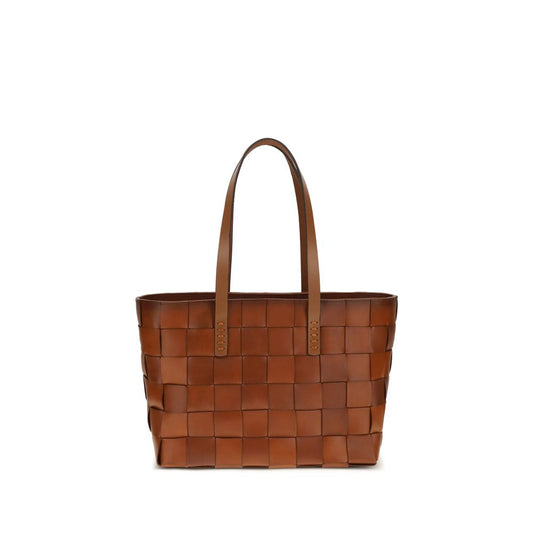Tote Handbag by Dragon Diffusion for women in bos taurus calf leather brown & signature features a contemporary silhouette, showcasing a secure , ample , and contemporary for a sophisticated look.